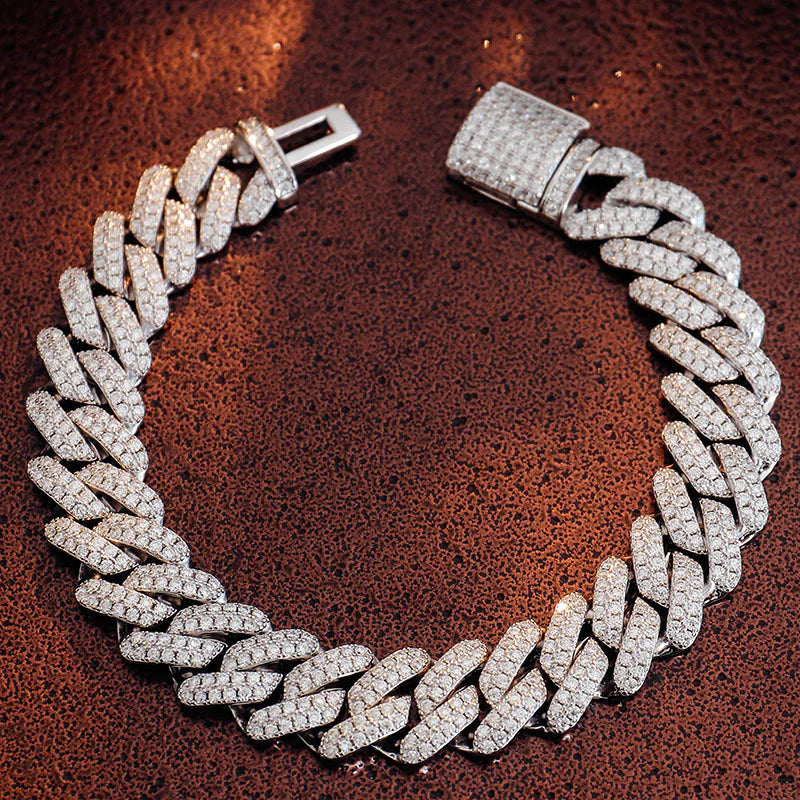 Silver Cuban Link Chain Bracelet - Hip Hop Style