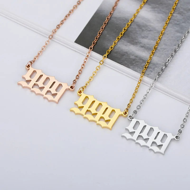 Stainless Steel Chain Chocker Pendant Necklace