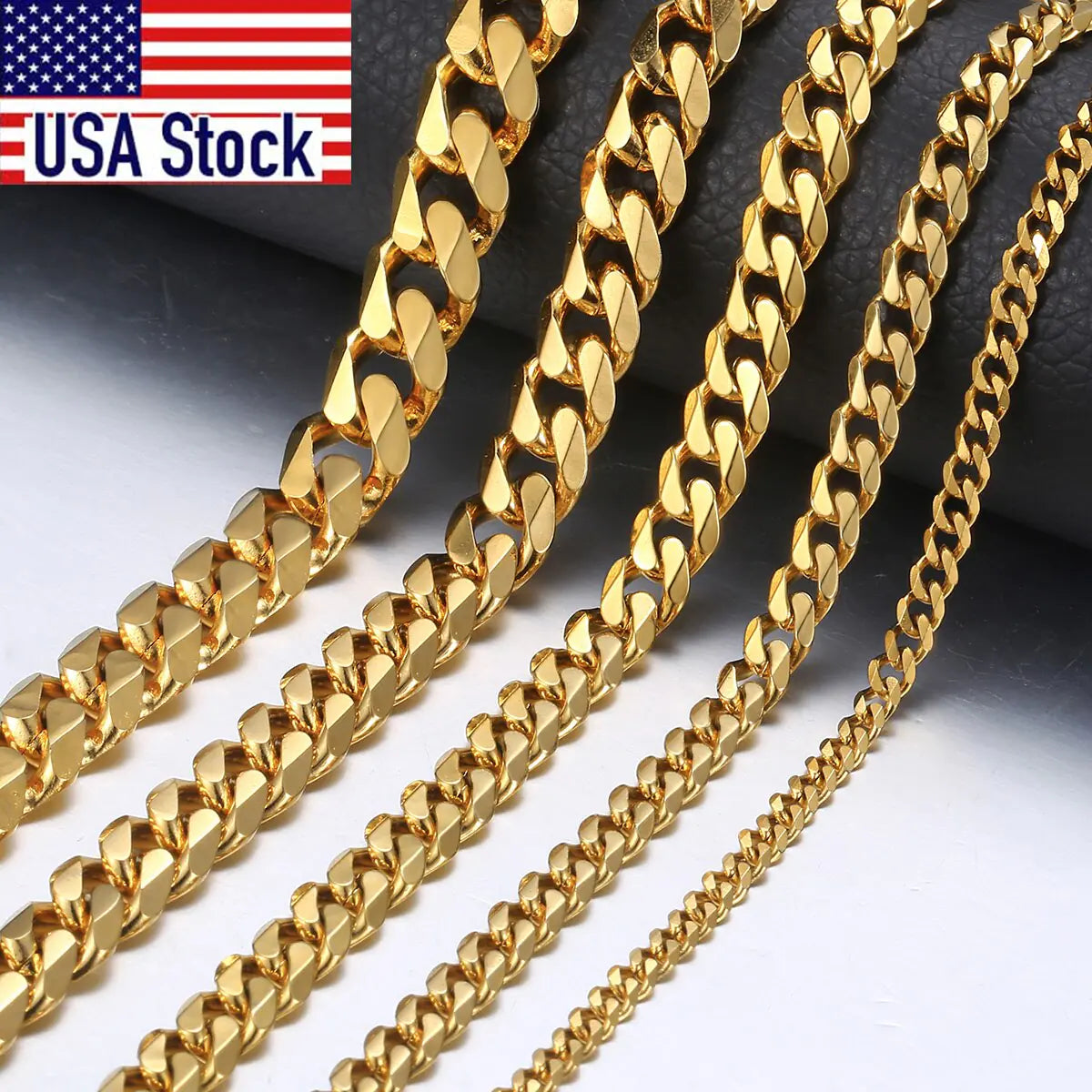 Hip Hop Stainless Steel Curb Cuban Link Necklace