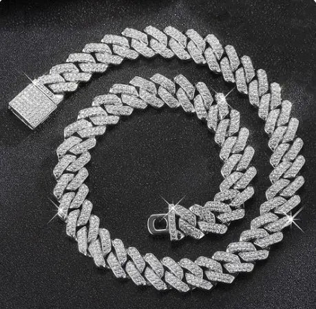 Hip Hop Shiny 15MM Cuban Link Chain