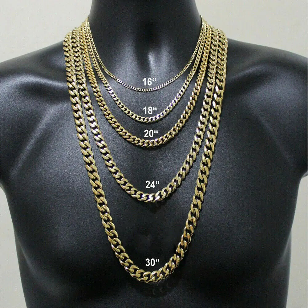 Hip Hop Stainless Steel Curb Cuban Link Necklace