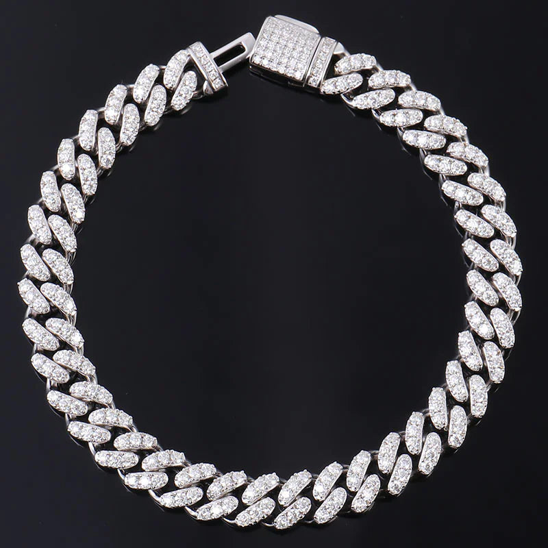 Silver Cuban Link Chain Bracelet - Hip Hop Style