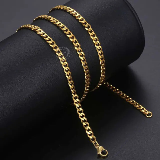 Hip Hop Stainless Steel Curb Cuban Link Necklace