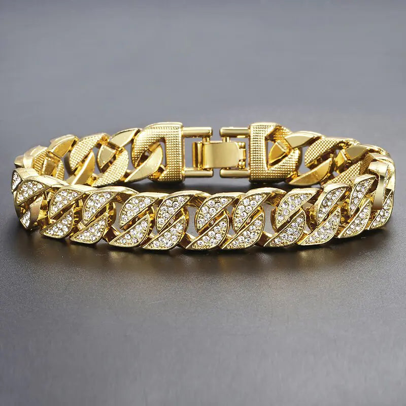 Hip Hop Cuban Link Chain Bracelet