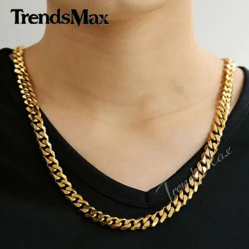 Hip Hop Stainless Steel Curb Cuban Link Necklace