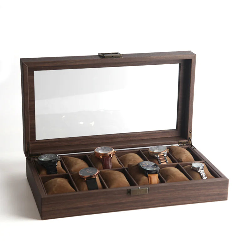 Wood Grain Watch Box, 2 - 12 Sizes