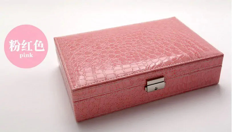 Cosmetic Leather Jewelry Box